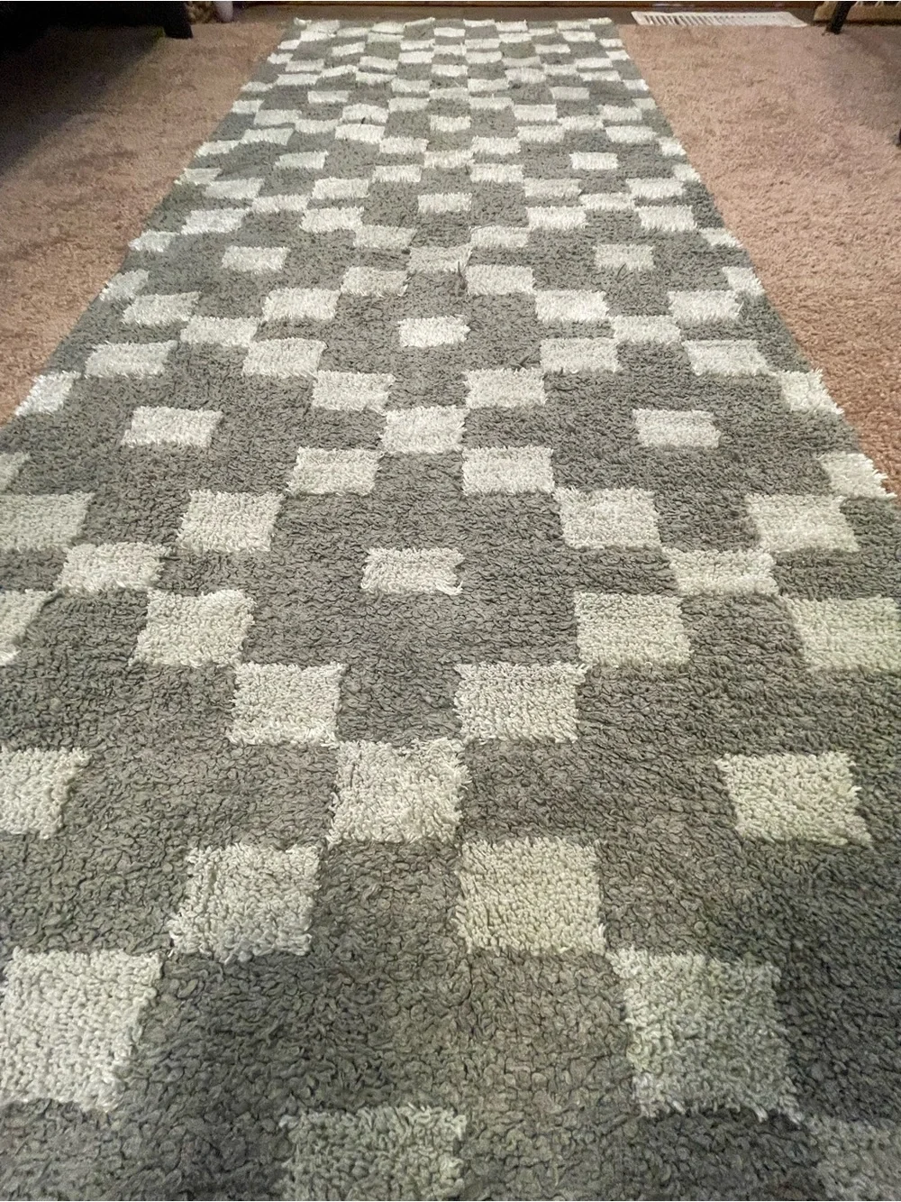 Sonoma: Gray and Green Geometric Rug Runner